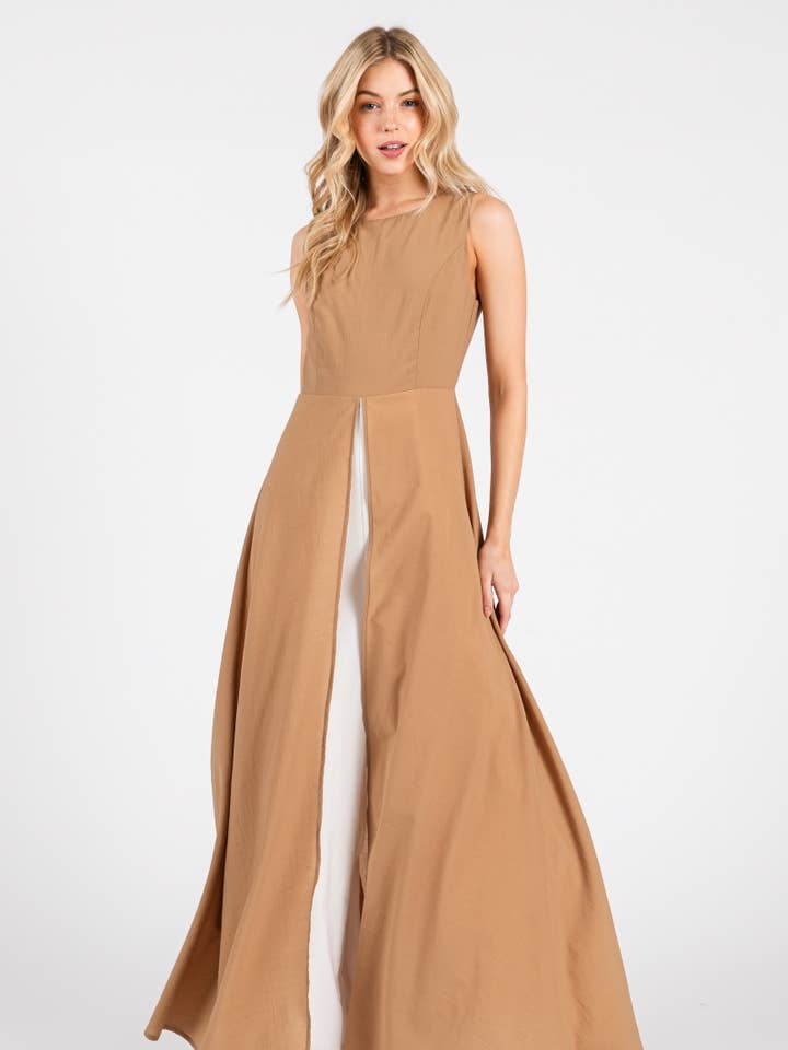 B I G H I T Fashion - Wholesale Jumpsuit - Women's - Solid Contrast Sleeveless Jump-suit HR3039-BLACK (Copy)