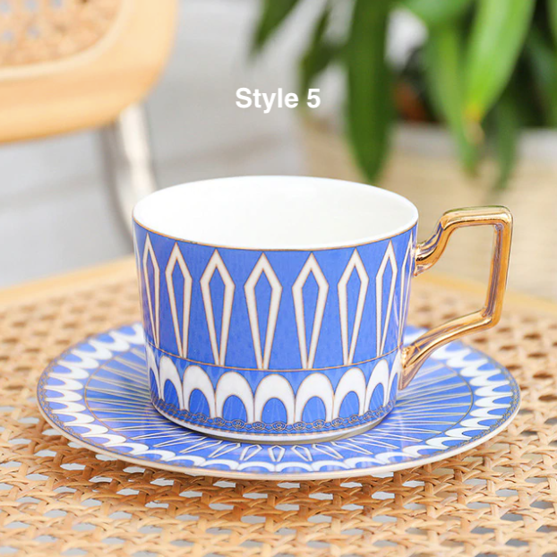 Homerely (We Cover All Import Duties) - Vendita all'ingrosso Tazza da tè/caffè - Set tazza da caffè e piattino stile britannico con confezione regalo4