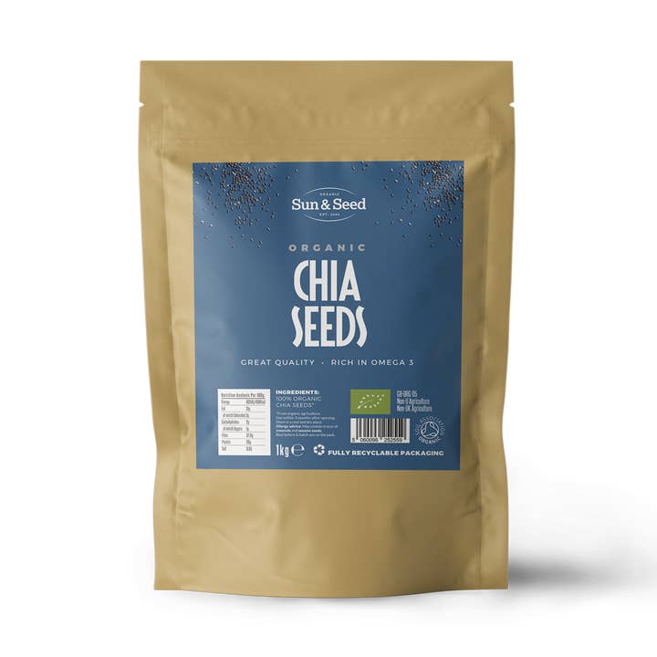 Organic Chia Seeds 1kg for wholesale by Sun & Seed