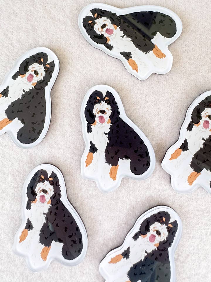 Bernedoodle Magnet for wholesale by Our Cheery Corner