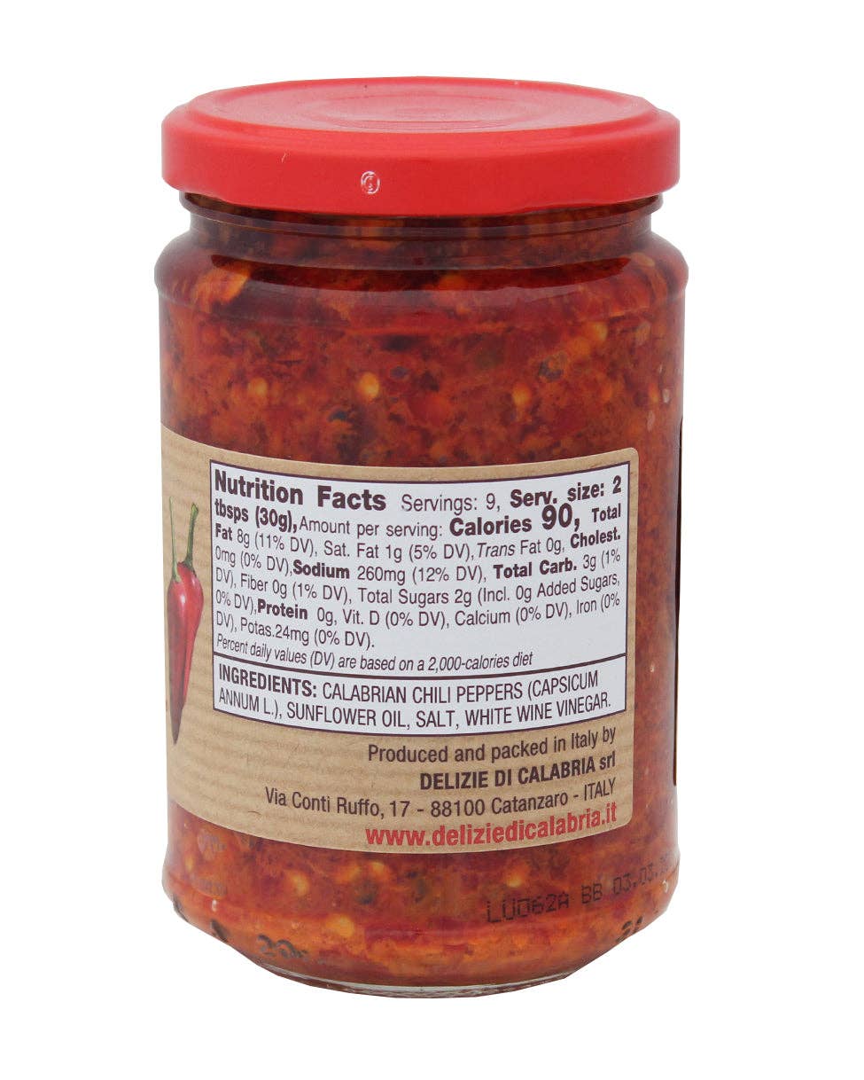 M5 Corporation - Vente Bols à condiments/sauces - Piments calabrais écrasés dans de l'huile - 9,87 oz (280 g)1
