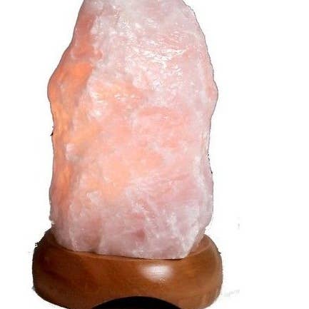 Raw Rose Quartz Mineral Lamp for wholesale by WLM
