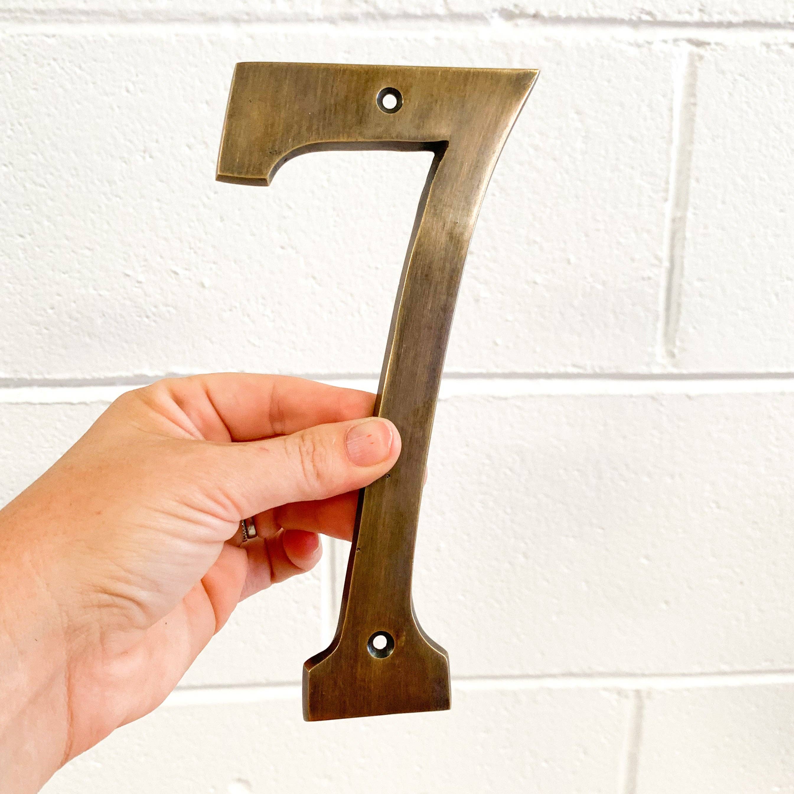 Ocean Luxe - Wholesale Wall Accent - Large Brass House Numbers0