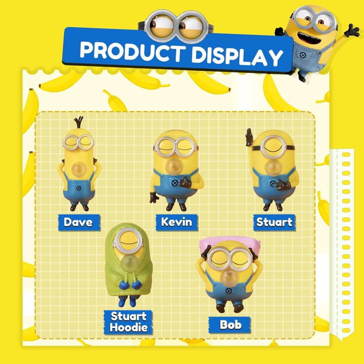 Alpha Toys - Wholesale Squishy Toy - Kids & Baby - Banana Nap Time Minions Blind Box Figures Toys