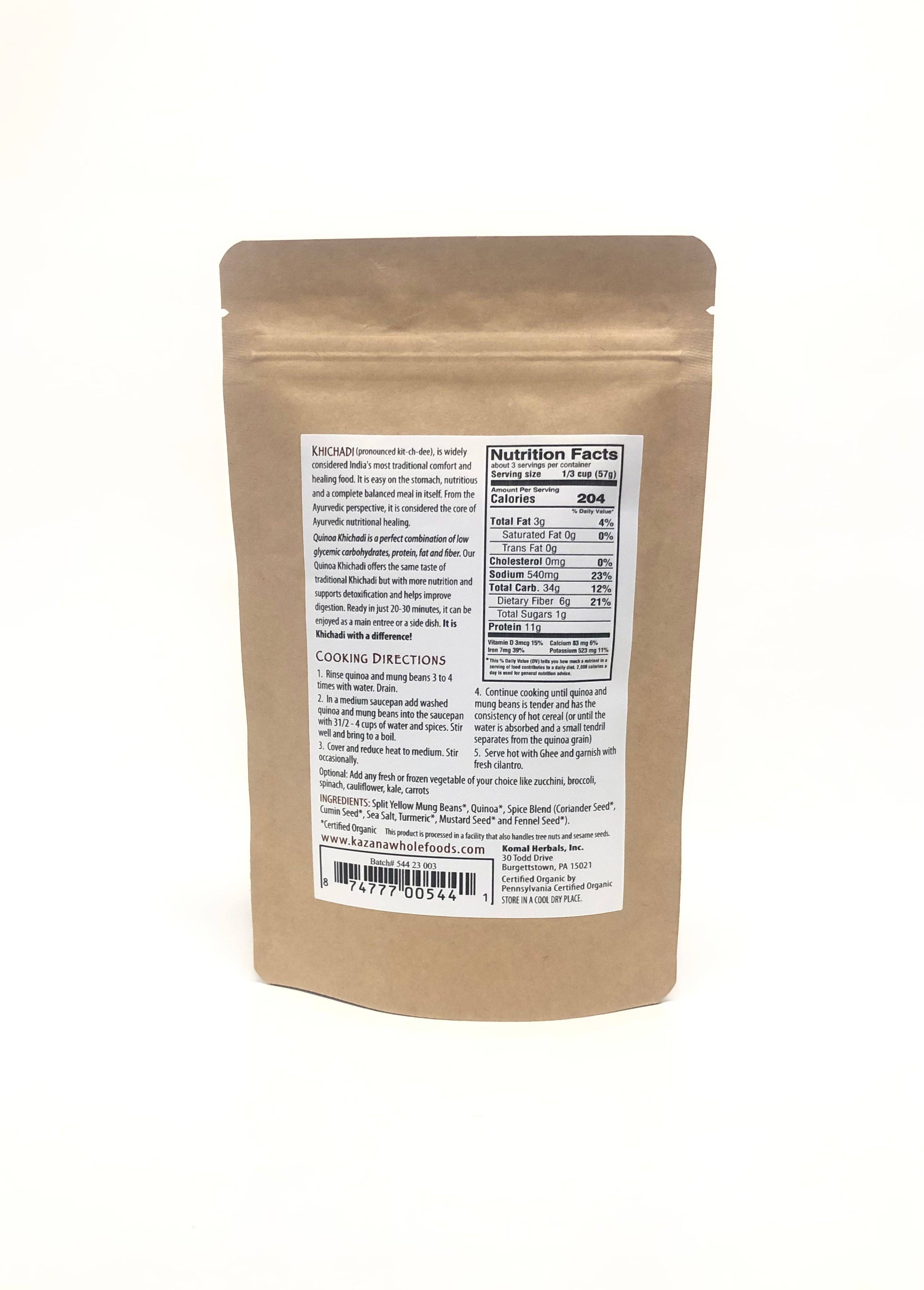 Komal Herbals, Inc - Wholesale Protein/Superfood Powder - Wholesale Khichadi -Quinoa, Organic 6oz (170g)1
