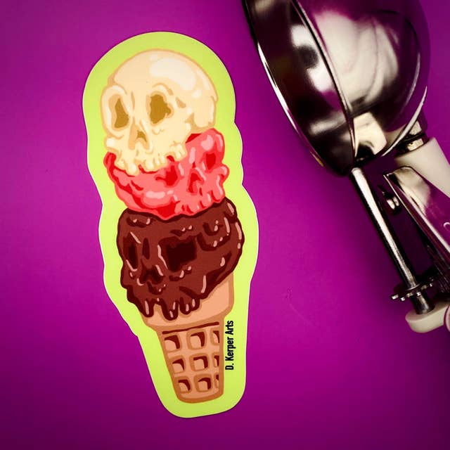 Autocollant - iScream pour la vente par D. Kerper Arts