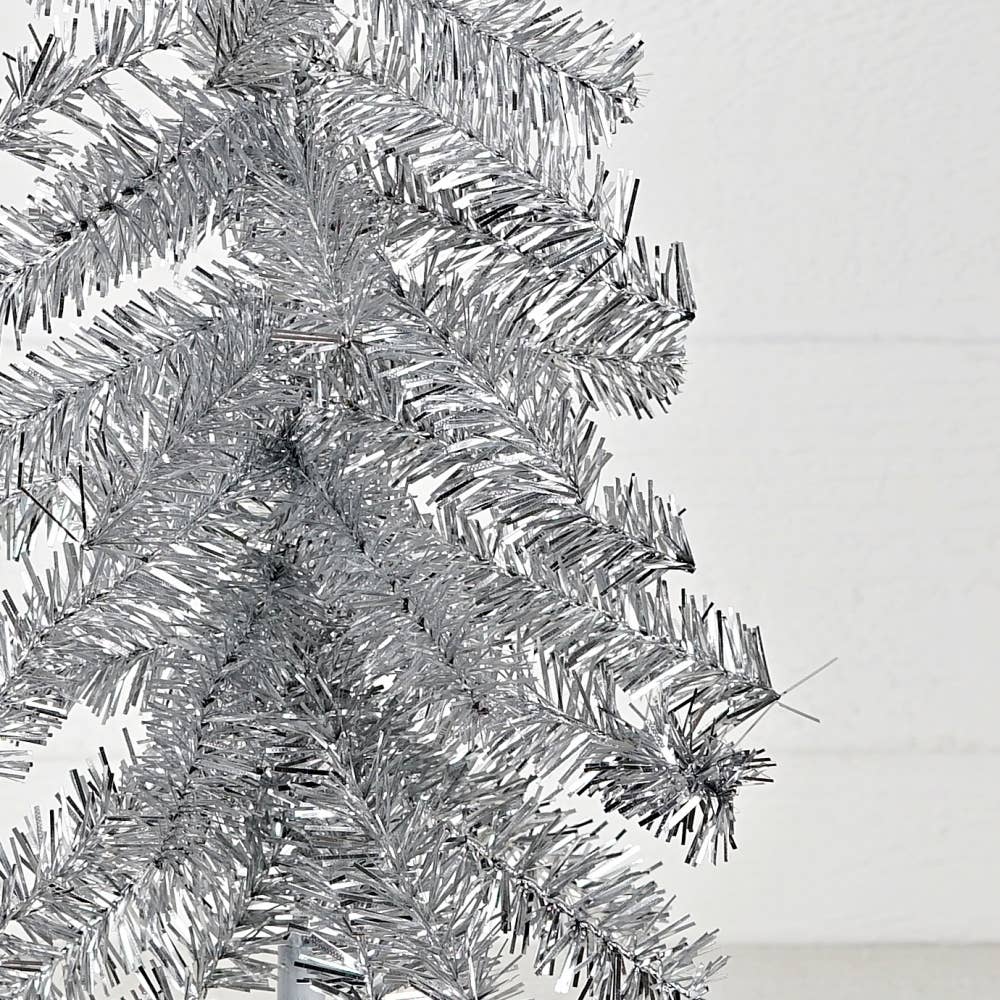 Impressive Enterprises, Inc. - Wholesale Christmas Decoration - M32761-Glittered Tinsel Tree-SILVER (21inH)2