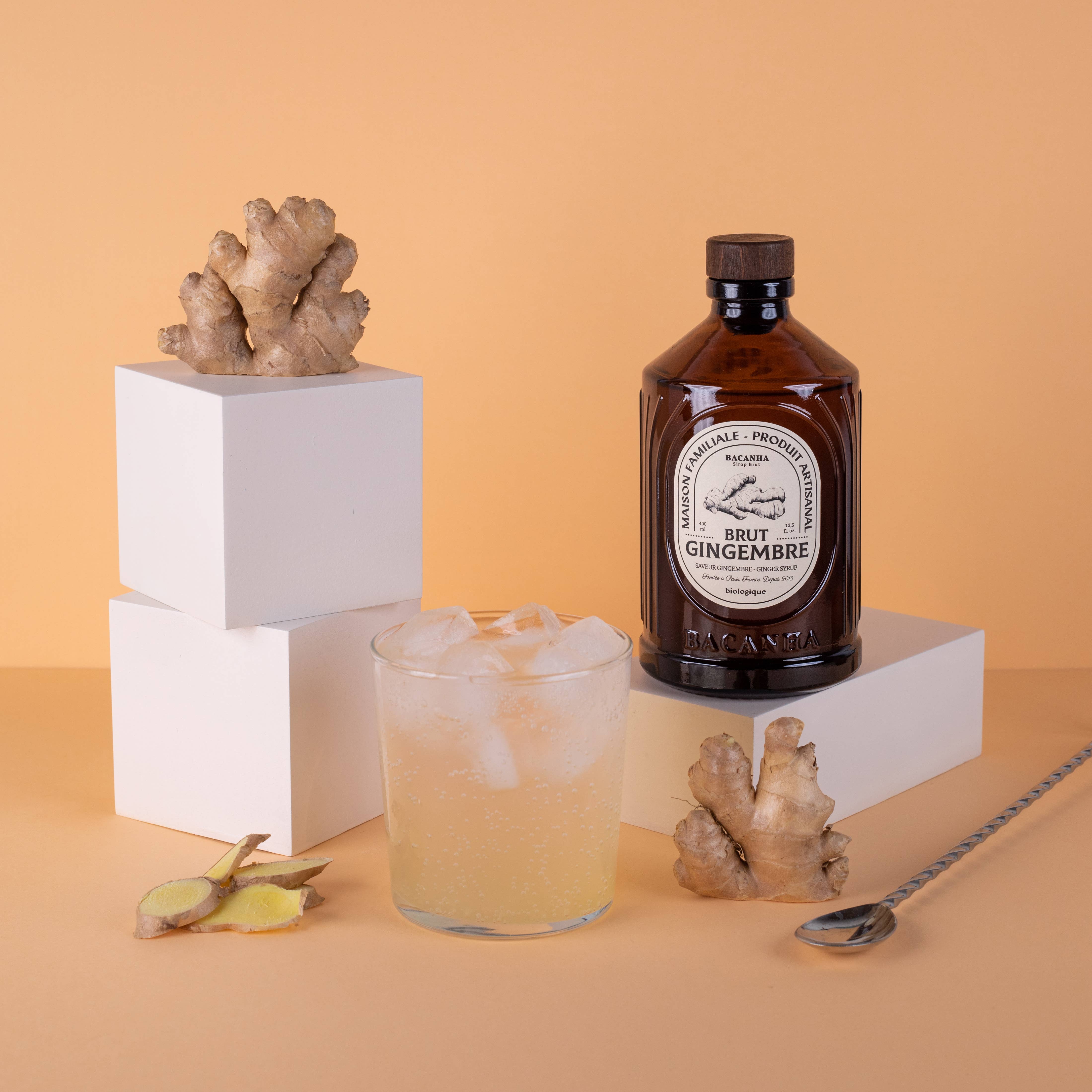 Bacanha - Wholesale Cocktail Mix/Syrup - Raw Ginger Syrup - Organic - 400ml - 13,5 fl. oz.4