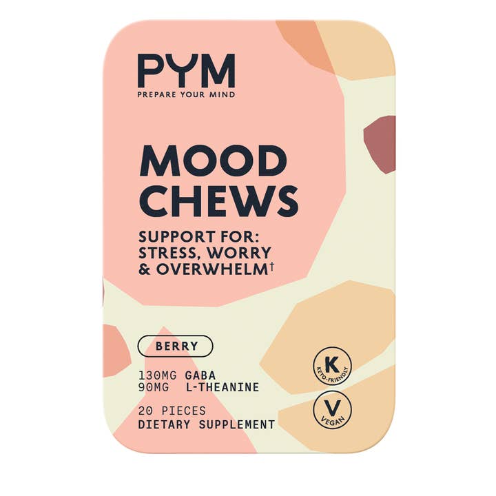 PYM - Wholesale Oral Supplement/Vitamin - Berry Mood Chews - Shelf-Ready 8-Pack