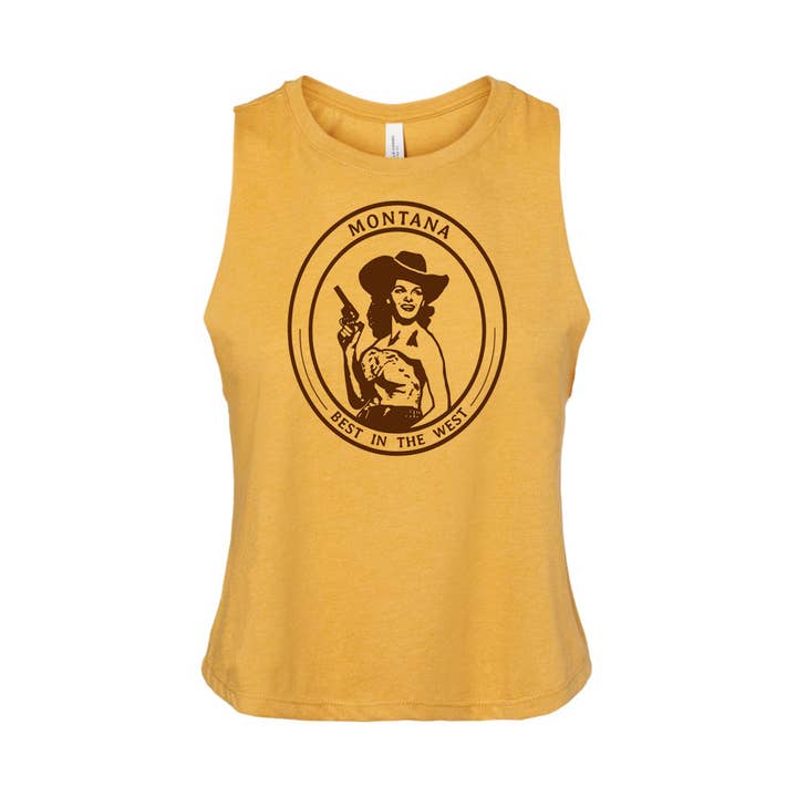 Intrigue Ink - Wholesale Tank Top - Women's - Best in the West Crop Tank Top