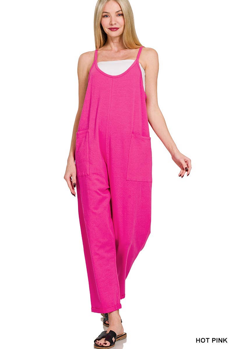 Vanilla Monkey - Wholesale Jumpsuit - Women's - Spaghetti Strap Pocketed Jumpsuit6