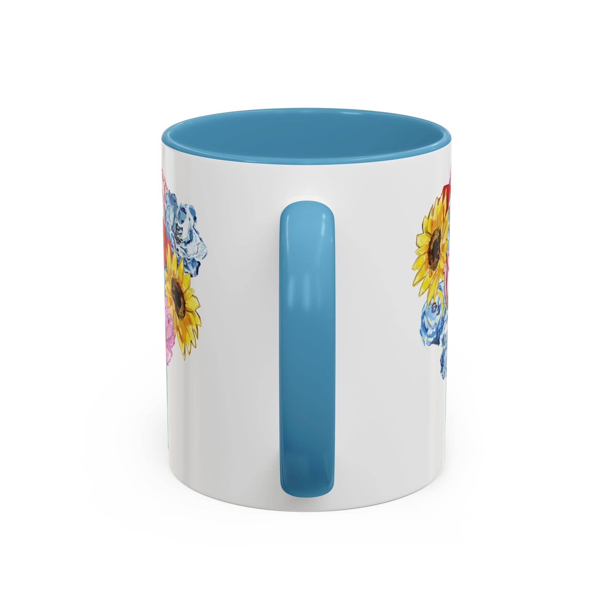 Blue Cava - Wholesale Coffee Mug - Spring Floral Mason Jar Two Tone Ceramic Mug - 11 oz & 15 oz22