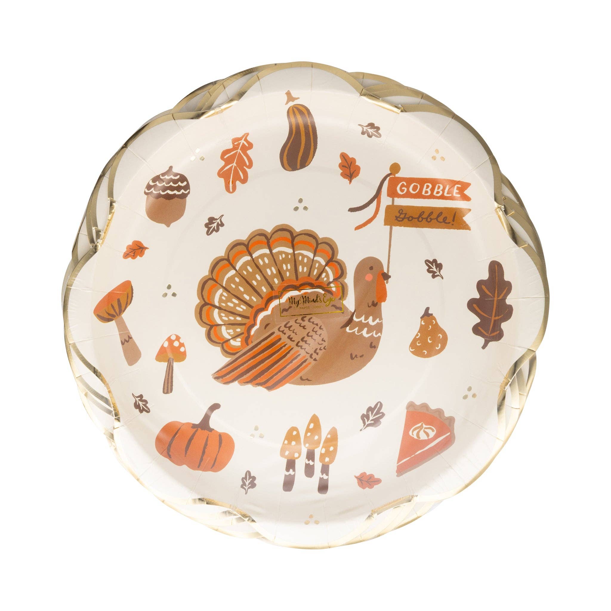 My Mind’s Eye - Wholesale Disposable Plate - THK1241 - Thanksgiving Icons Plate3