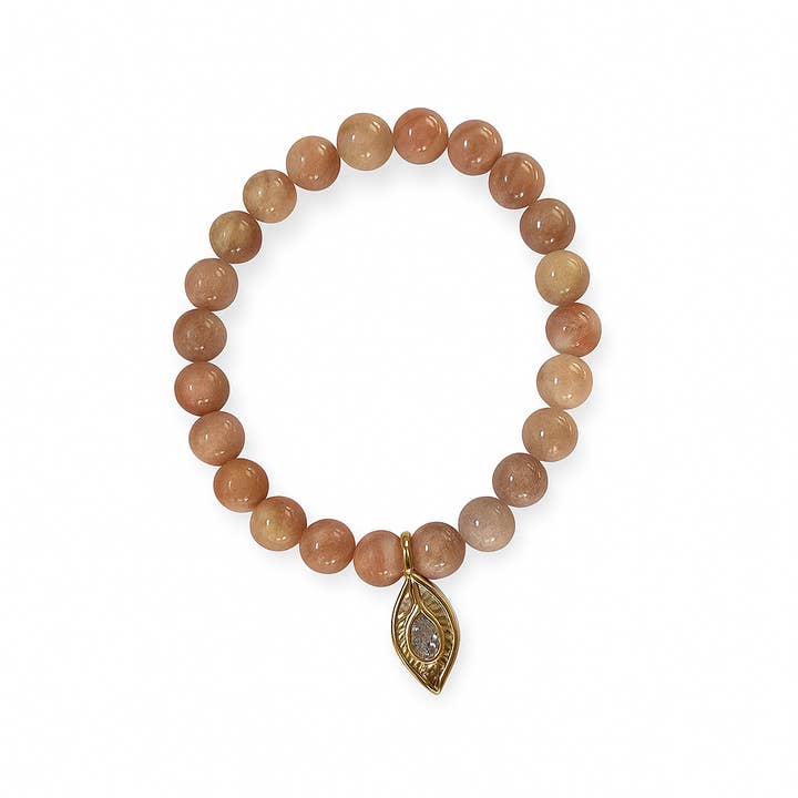 Sunstone Leaf Bracelet for wholesale by Tahana Designs