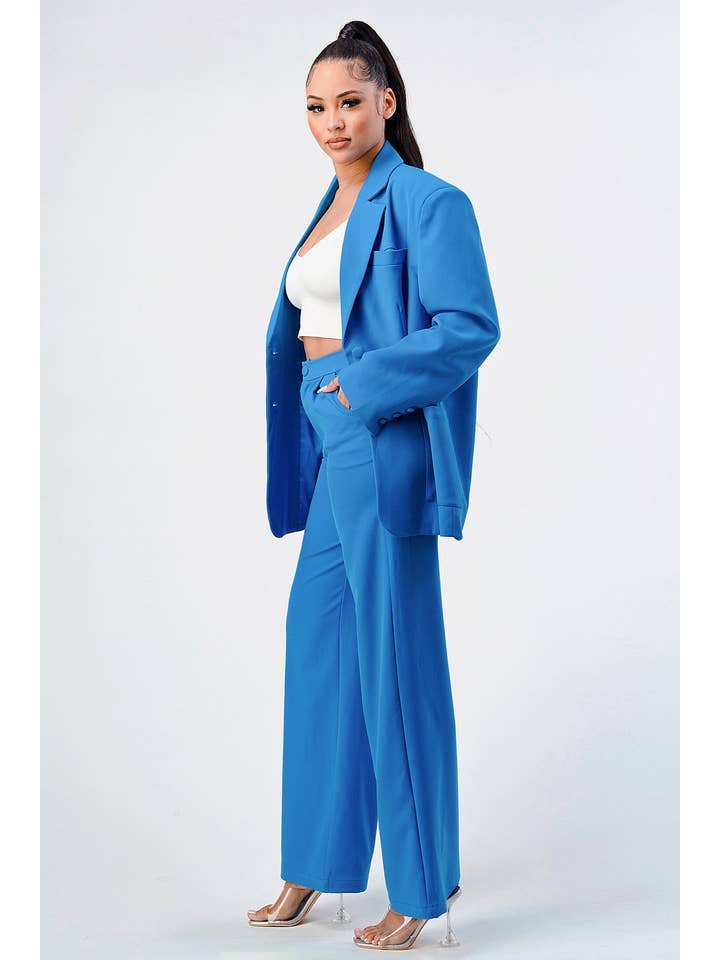 Athina Collection - Wholesale Top & Pant Set (NOT Loungewear) - Women's - Relaxed Oversized Classic Blazer Set6