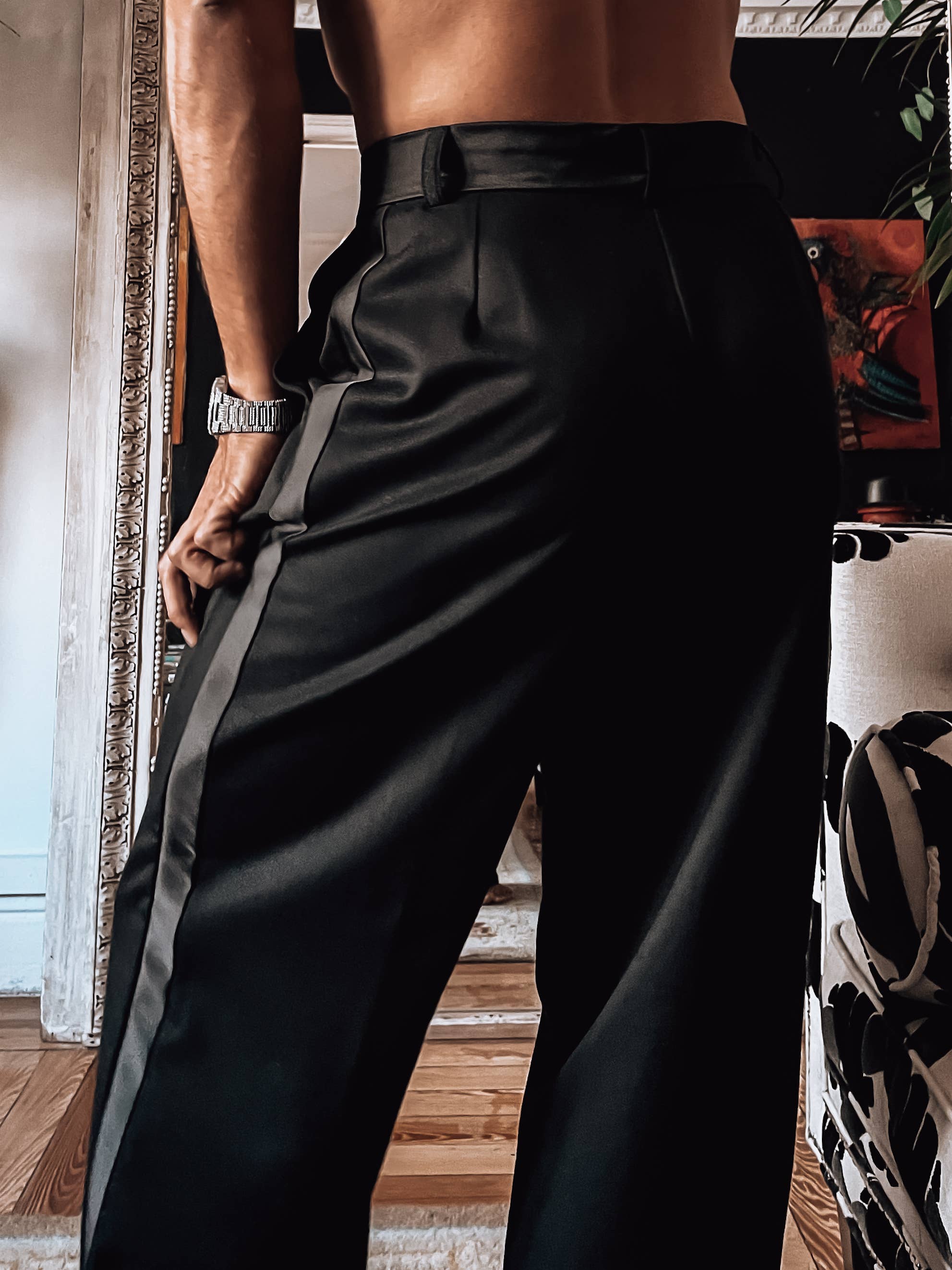 Black Classic Tuxedo Pants for wholesale on Faire3
