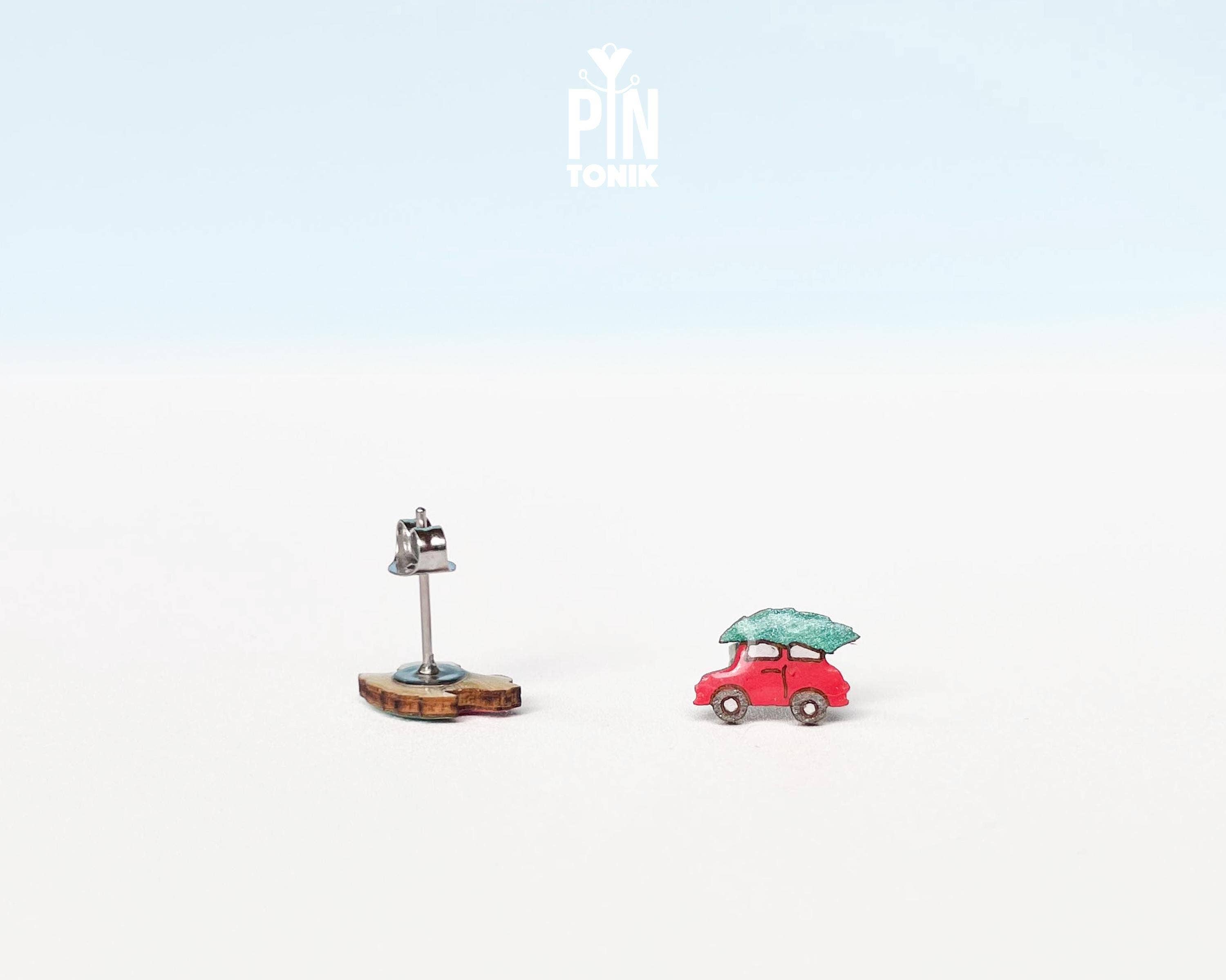 PinTonik - Wholesale Stud/Post Earrings - Christmas Tree Car Stud Earrings - Fun Gifts4