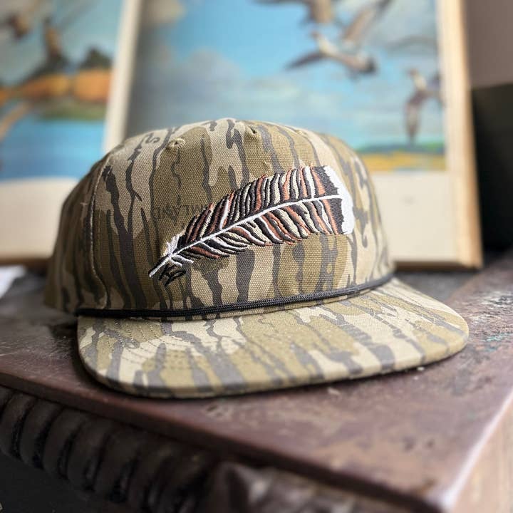 Turkey Feather - Rope Hat - Bottomlands for wholesale by Knotted Pine Trading Co.