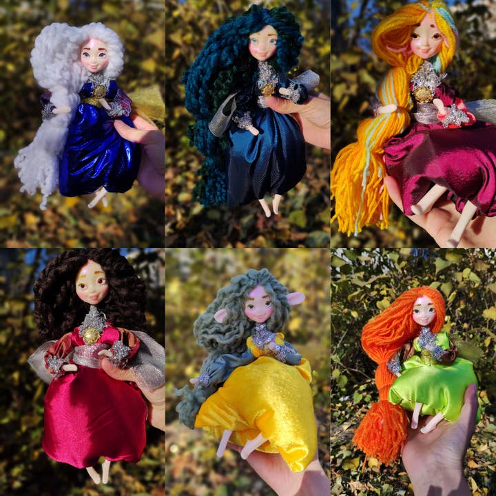 Whimsical dolls for Stop-Motion Christmas for wholesale by FairyArtDolls