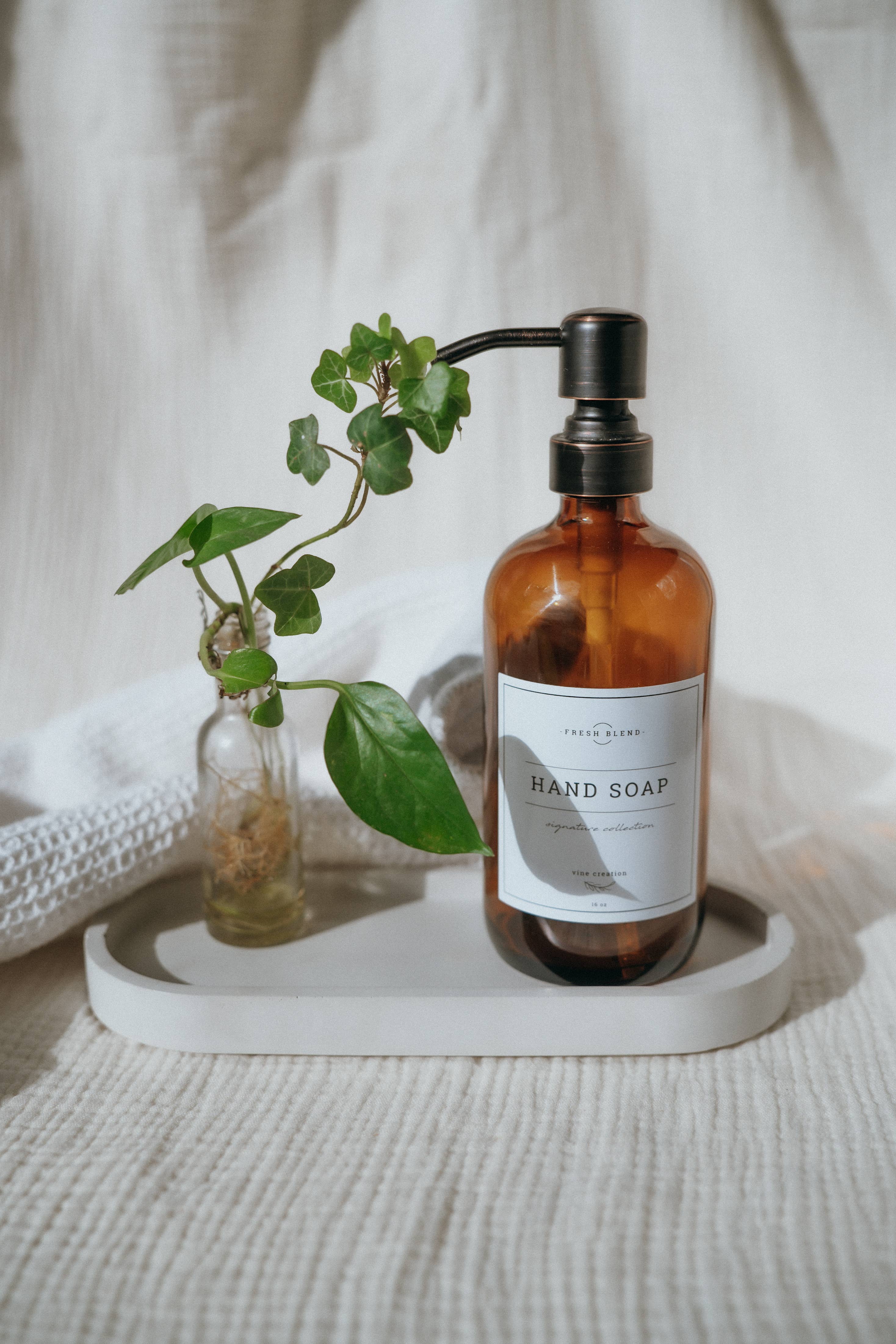 Joyful Nest Design Co. - Wholesale Decorative Tray - Decorative Tray | Oval Concrete Tray | Soap Bottle Tray 9