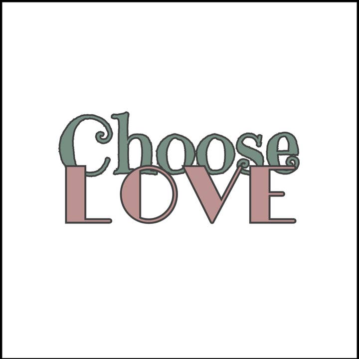 5" Precut Cotton Quilt Square – Choose Love Design for wholesale by Carlson Homestead Quilting