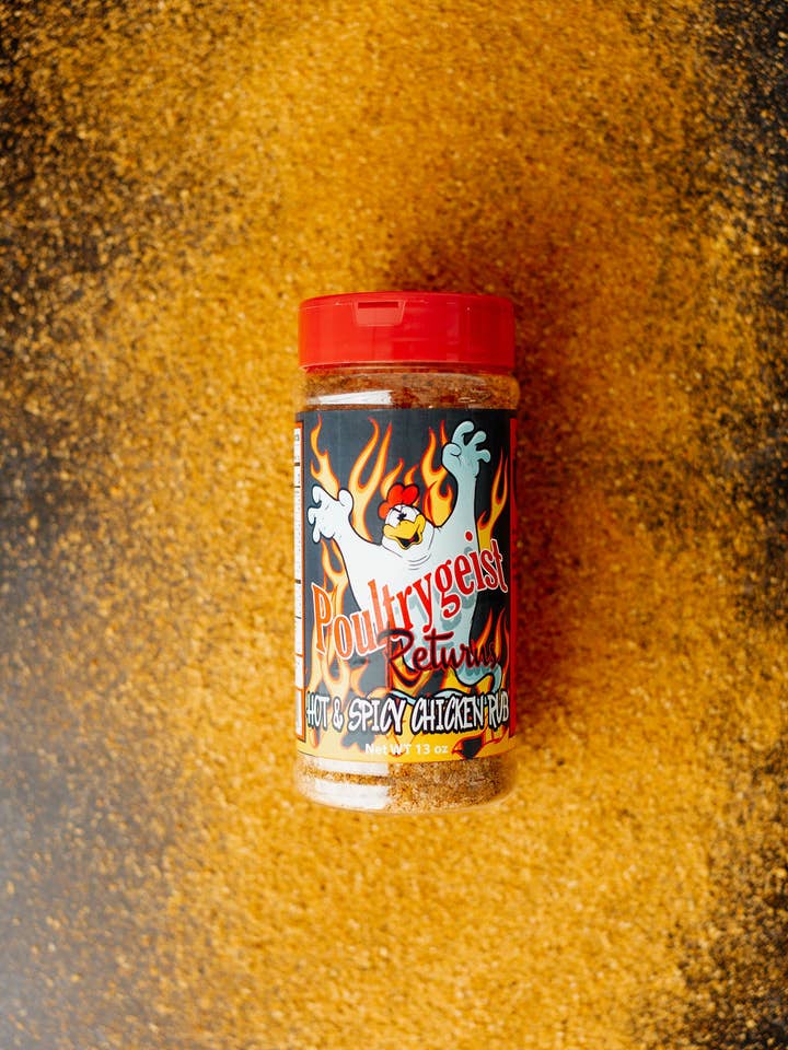 Poultrygeist Returns Hot & Spicy Chicken Rub for wholesale by CornCookers BBQ Products