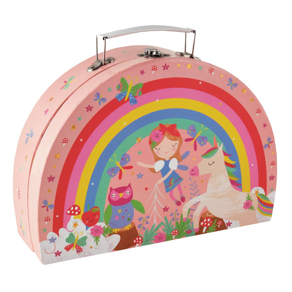 Floss and Rock - Wholesale Toy Feeding Set - Kids - Rainbow Fairy Tin Tea Set is Semi Circle Foiled Case1