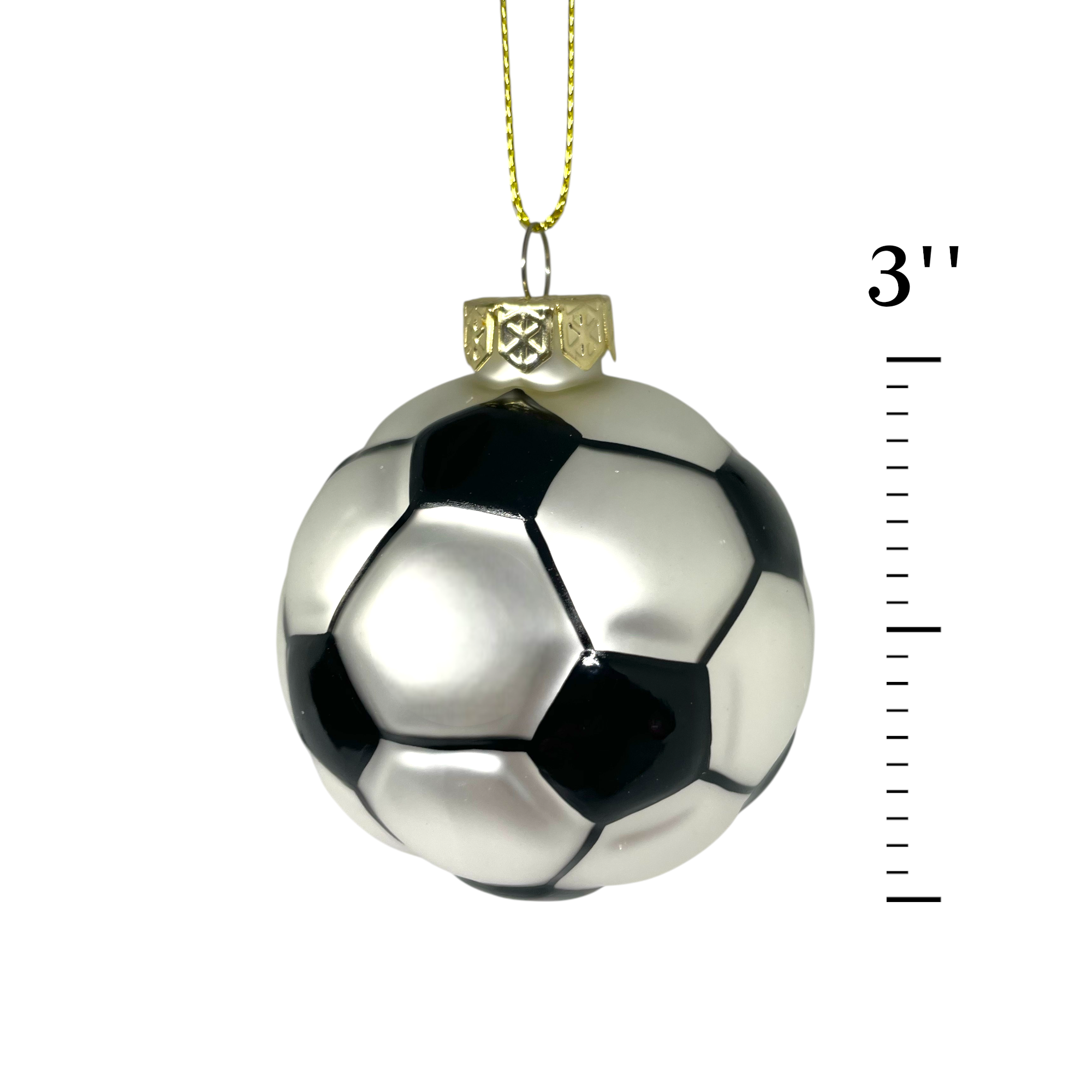 Noel Box - Wholesale Ornament - Soccer Ball Glass Ornament – Sports Holiday Décor3