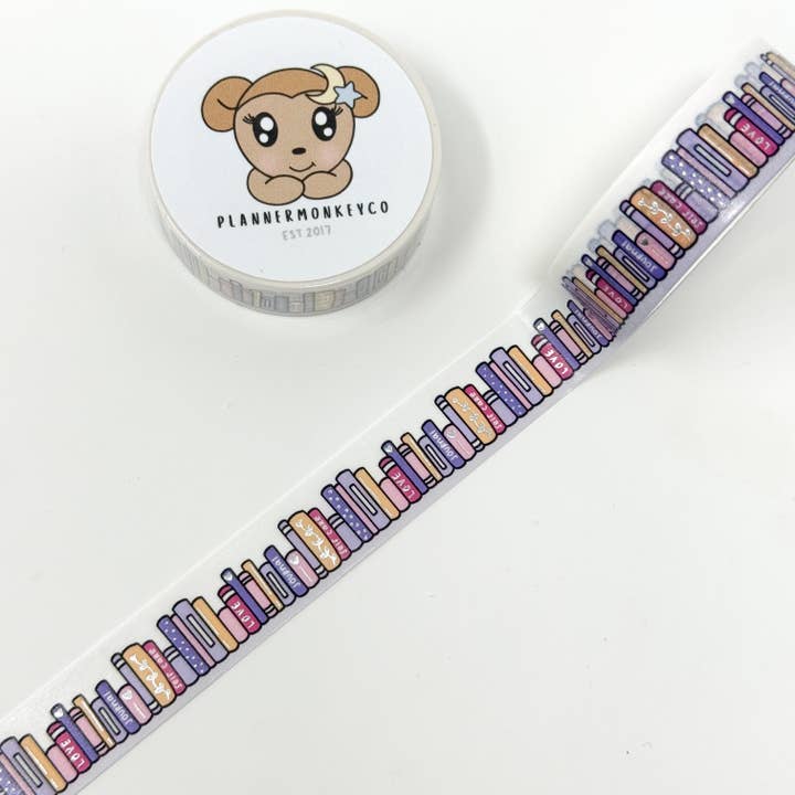 Bücherregal 6.0 Selbstpflege Washi Tape | Silberfolie 15MM für den Großhandel von Plannermonkeyco