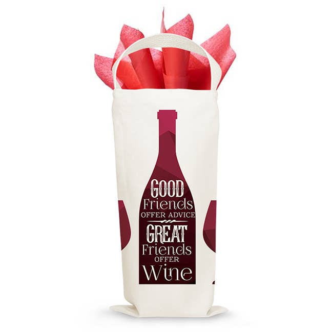 Gift tote-Good friends offer advice Great friends offer for wholesale by Mariasch Studios