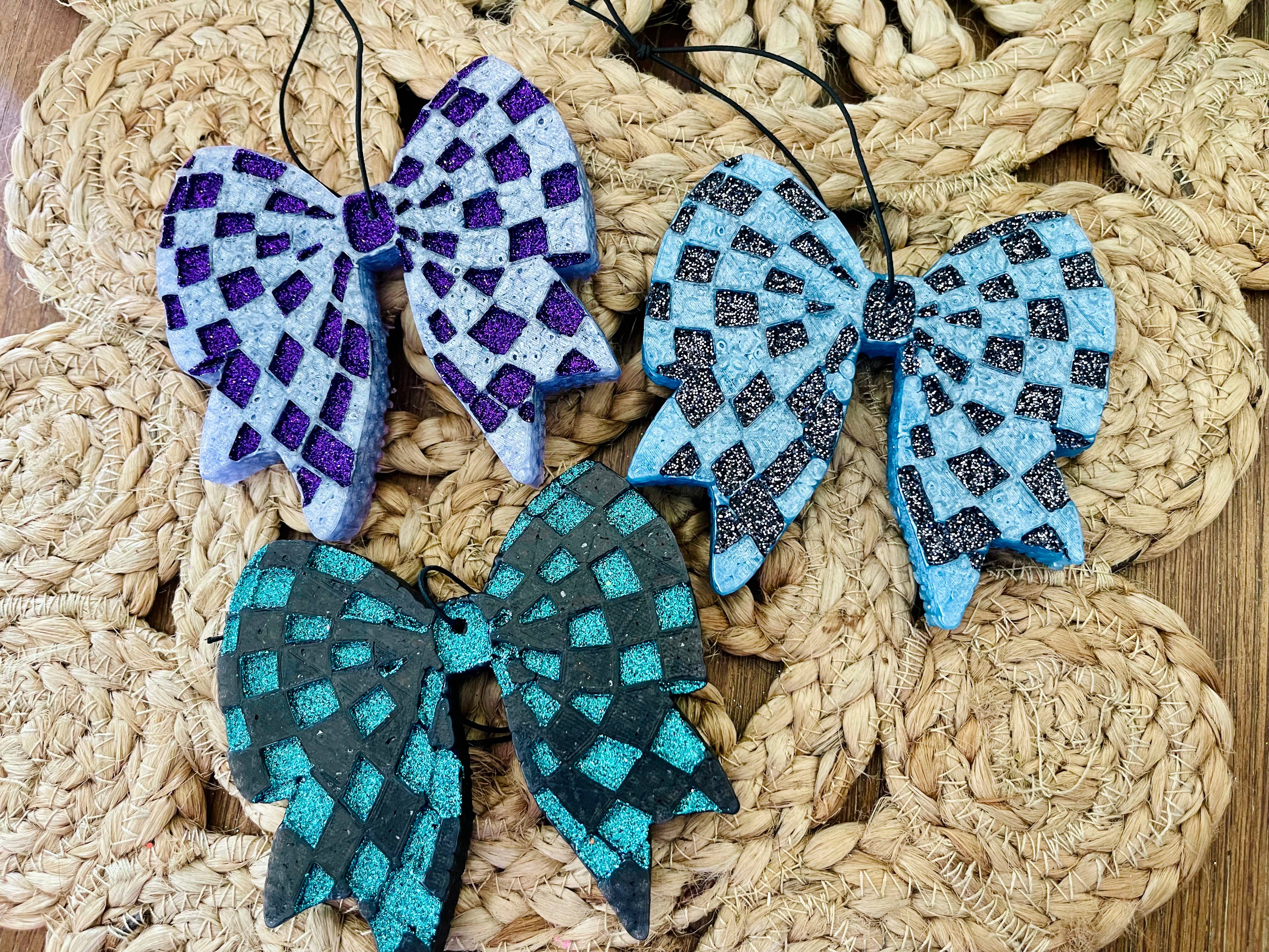 Stay Fresh’ies Air Fresheners - Wholesale Luchtverfrisser voor in de auto - Uniseks - Checkered Bow Car Freshie6