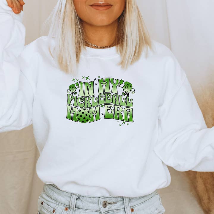 Pickleball Mom! Crewneck Pullover Sweatshirt PLUS Sizes for wholesale by McCarty Branch Company