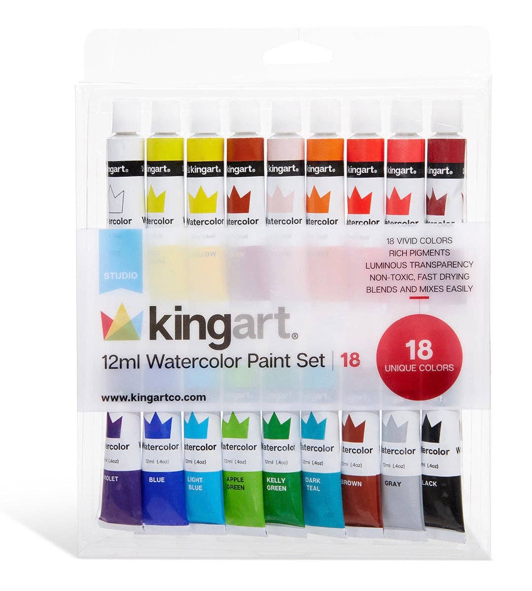 KINGART – wholesale Watercolour paint – Watercolor Paint 18 Colors0