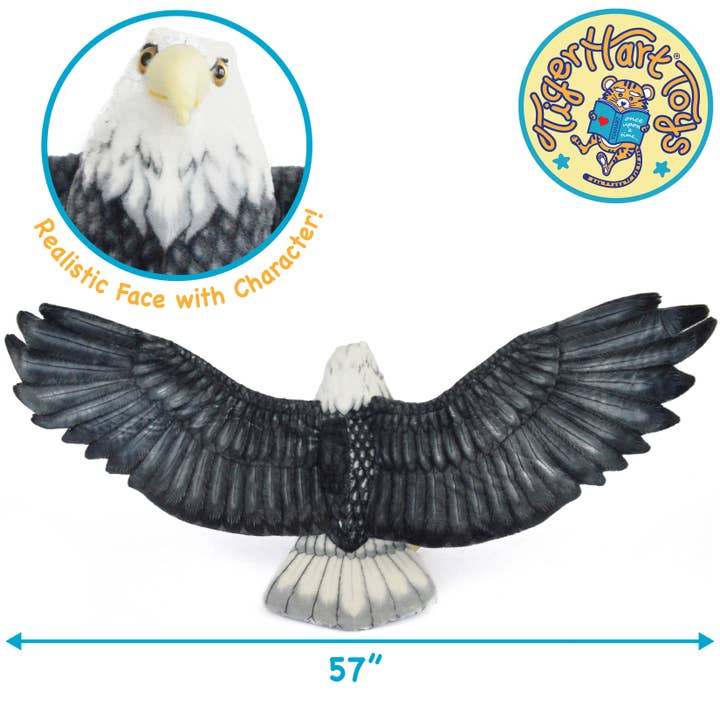 VIAHART Toy Co. - Wholesale Stuffed/Plush Toy - Kids & Baby - Barry The Bald Eagle | 57 Inch Stuffed Animal Plush2