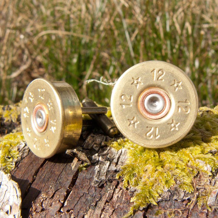 Shotgun Cartridge Cufflinks — Country Gift for wholesale by J Boult Designs