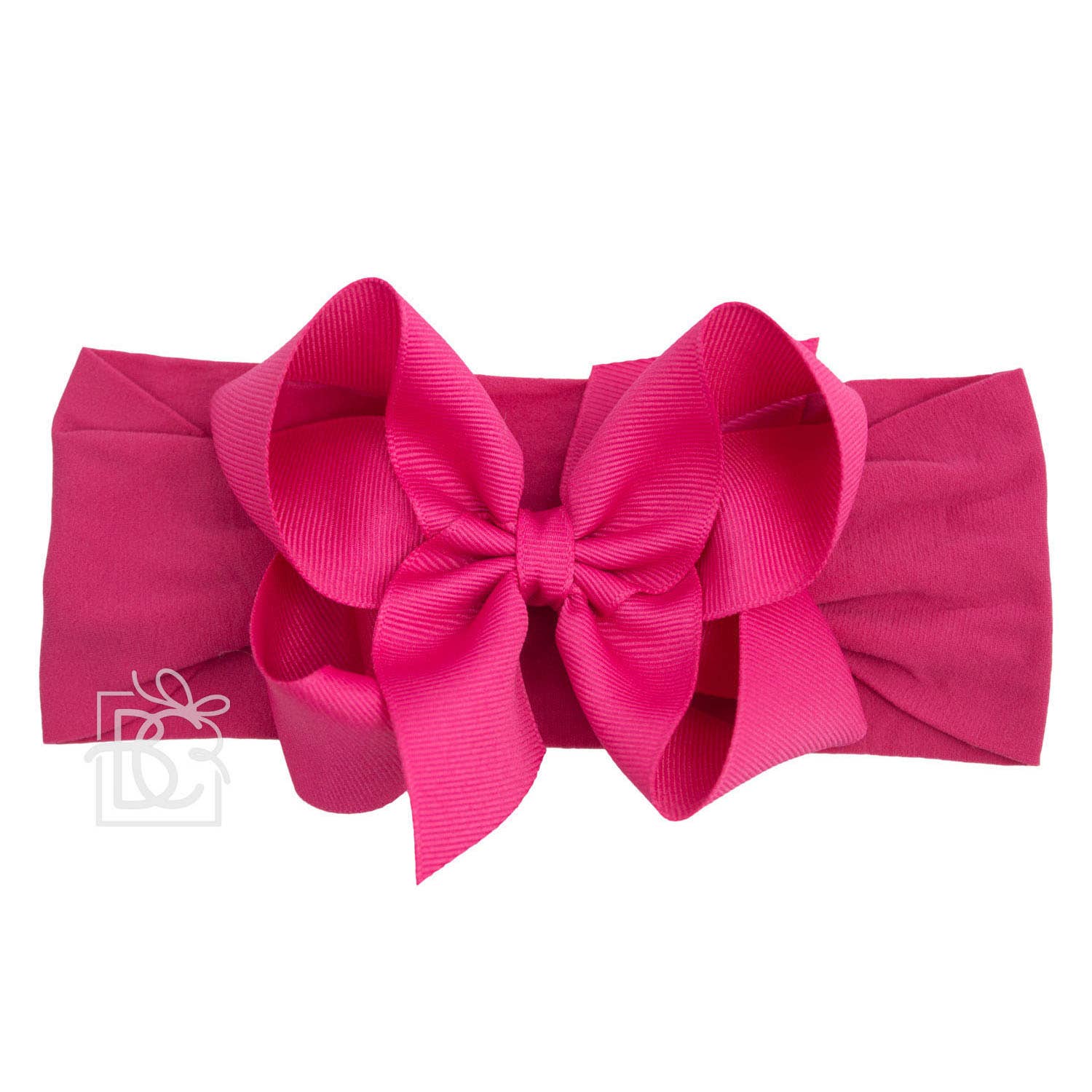 Beyond Creations, LLC - Wholesale Fashion Headband - Kids - WIDE PANTYHOSE HEADBAND W/CLASSIC GROSGRAIN BOW7