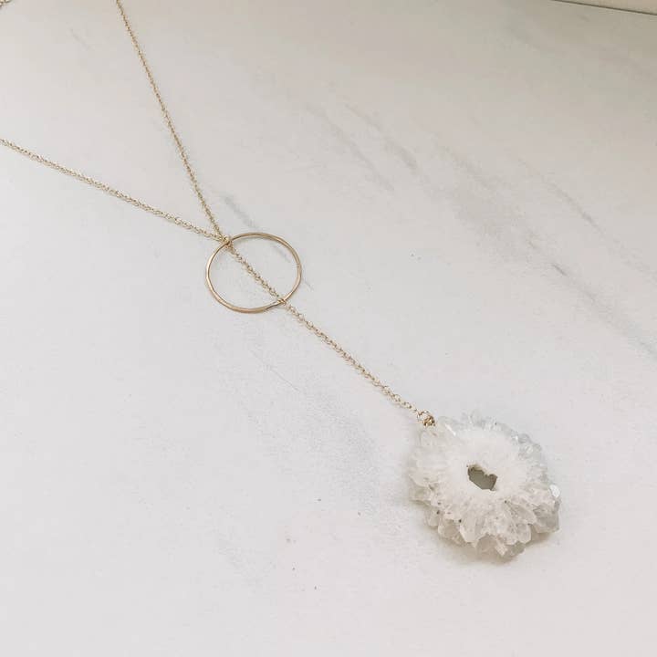 M.Liz Jewelry - Wholesale Pendant/Charm Necklace - Stalactite Geode Fakeout Latiat0