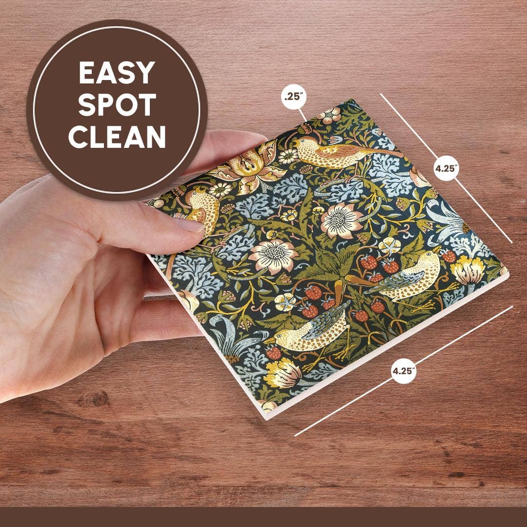 3dRose - Wholesale Coasters - 3dRose, William Morris Strawberry Thief Pattern, Coaster6