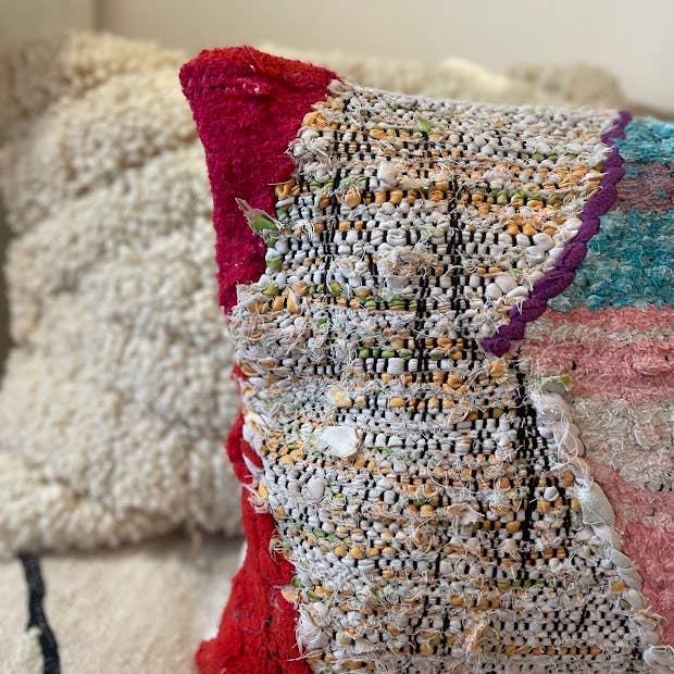 NOMAD BY LIV - Wholesale Throw/Decorative Pillow - Handmade Boucherouite Cushion - cover, colorful1