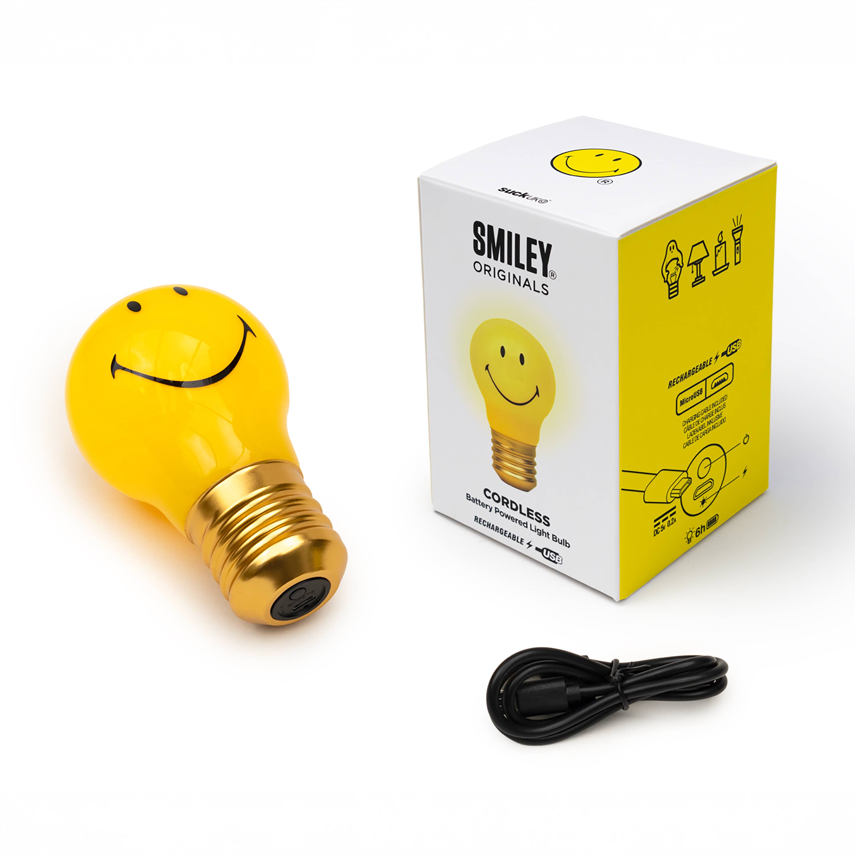 SUCK UK Ltd - USA - Wholesale Accent/Desk Lamp - Cordless Smiley® Lightbulb1