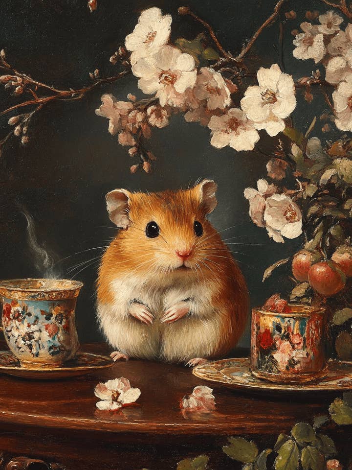Vintage Hamster - Animal Still Life Wall Art Prints – 8″x10″ Artwork for 11″x14″ Frame for wholesale by Mowbi