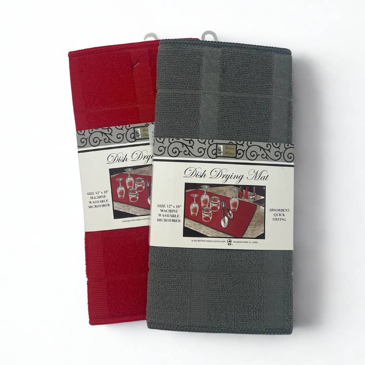 USA HomeMax - Vente Tapis à vaisselle - Tapis de séchage pour vaisselle en microfibre Better Home 12x18" couleurs assorties0
