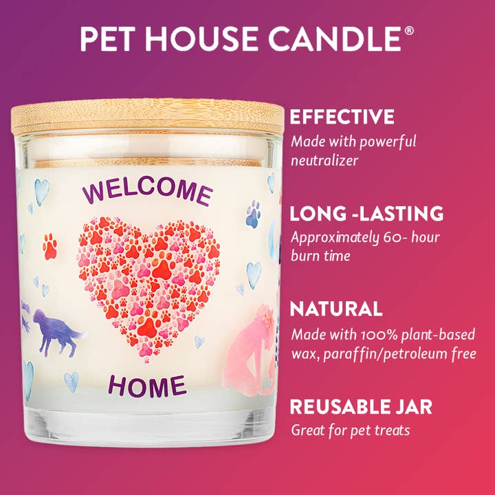 Pet House by One Fur All - Wholesale Jar/Filled Candle - Welcome Home Pet Candle 9 oz