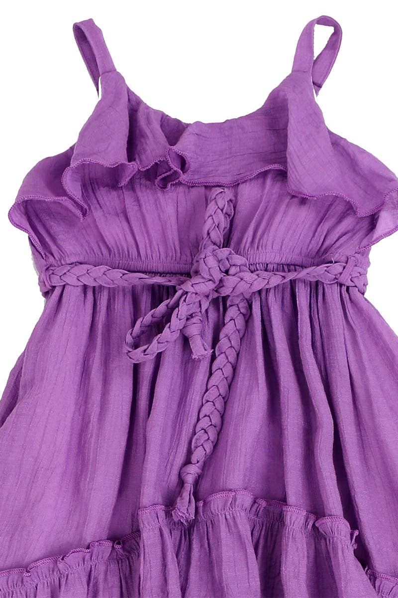 SISSYMINI - Vente Robe – enfant - Robe Hi-Lo en mousseline de coton doux BEACH BEAUTY à volants | LL302