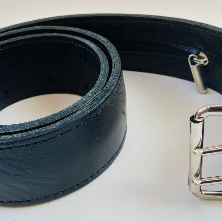Black Money Belt, Security Belt, Leather Travel Belt for wholesale on Faire7