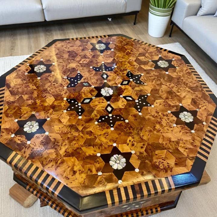 Trä soffbord dekoration för wholesale av Atlasmusecrafts LLC