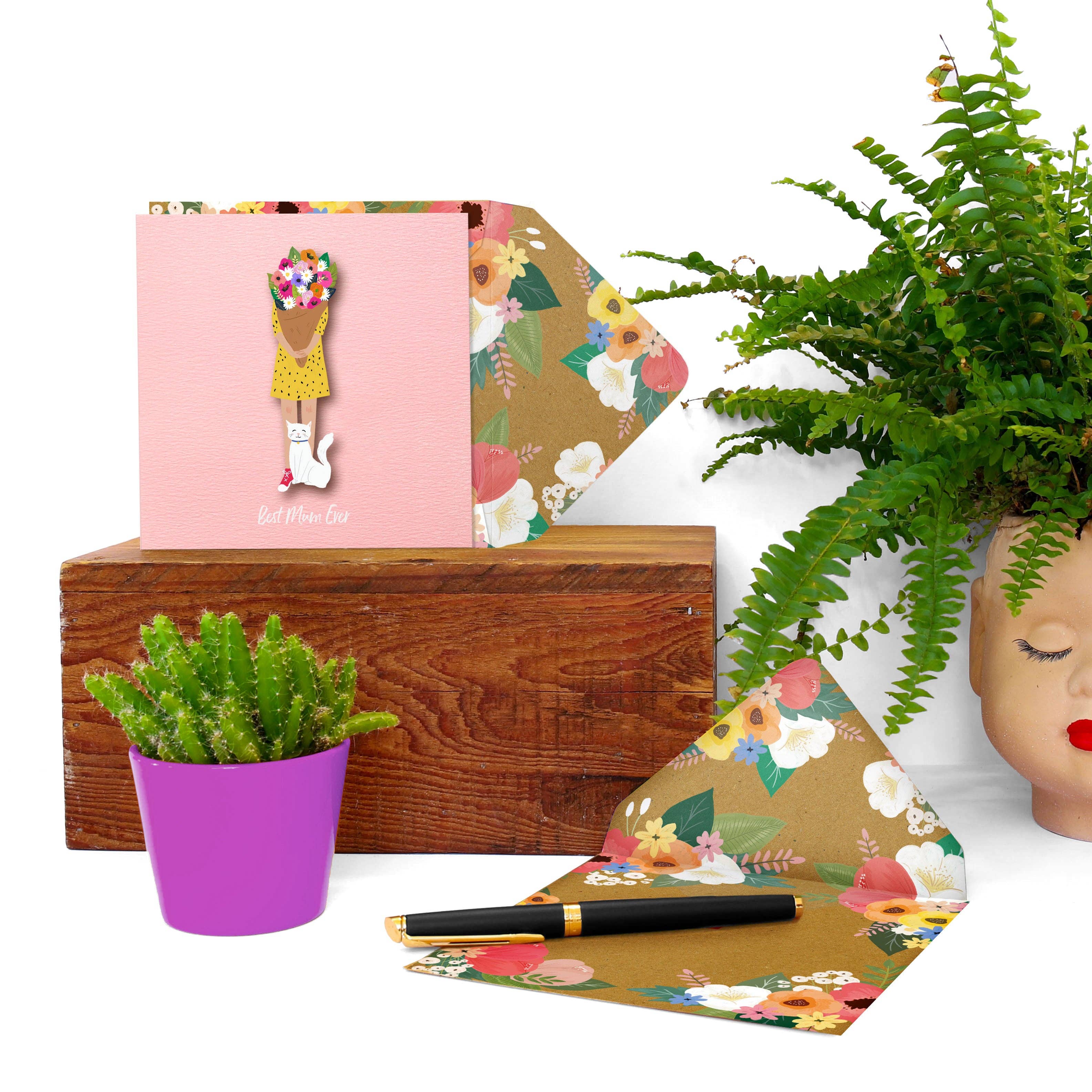 Tache - Wholesale Mother's Day Card - Best Mum Ever, Handmade Greeting Card2