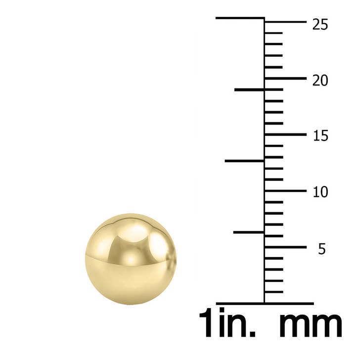 Szul USA LLC – Großhandel Ohrstecker – Gefüllte runde Kugelohrringe, 8 mm, 14 K Gelbgold3
