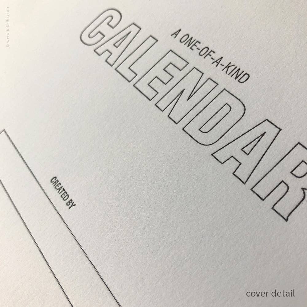 Inkello Letterpress - Wholesale Calendar - Draw-Your-Own Monthly Hanging Calendar (#452)5