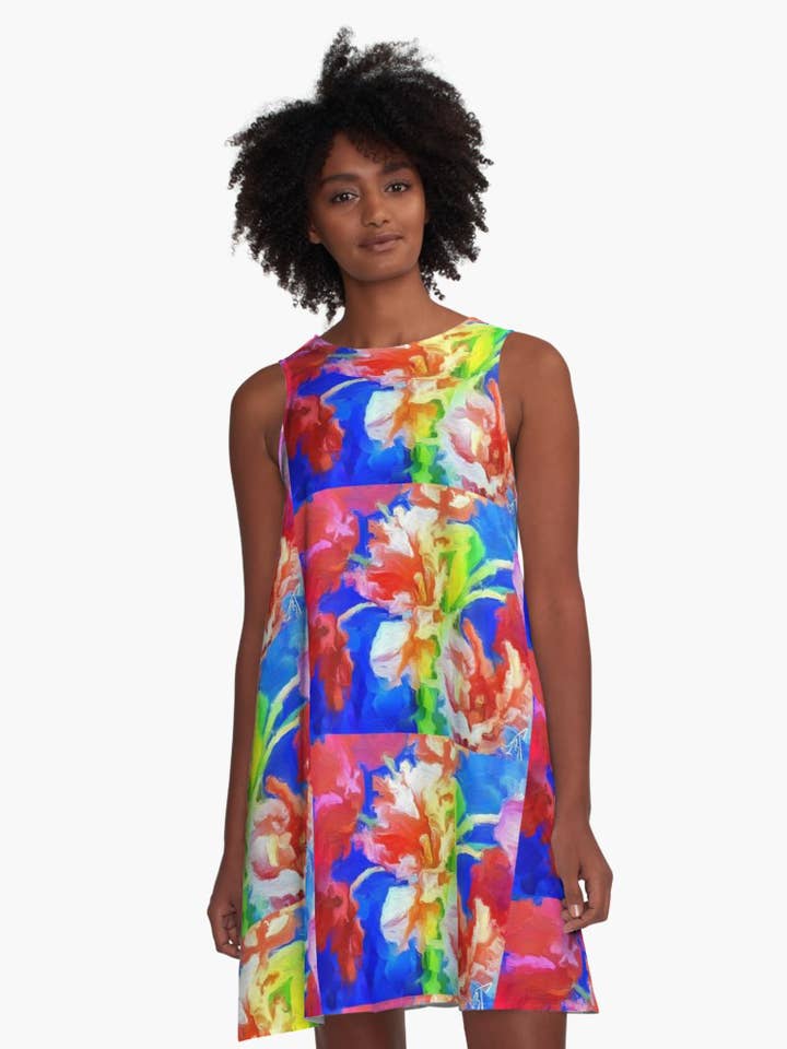 Robe trapèze « Kori's Bouquet » pour la vente par Lady Barbara Pinson Artist